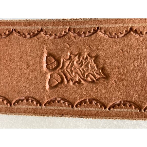 John Southwestern Cowboy Brown Tan Gold Fish Sea Marine Ocean Boho Belt 34 - Picture 5 of 10